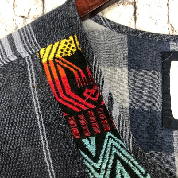 I Love H-81 Blue Boho Tribal Top - Picture 4 of 4